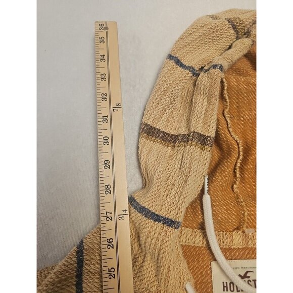 Hollister Mens Brown Baja Beach Pullover Hoodie Surf Drug Rug Y2K  Boho Medium - Picture 3 of 5